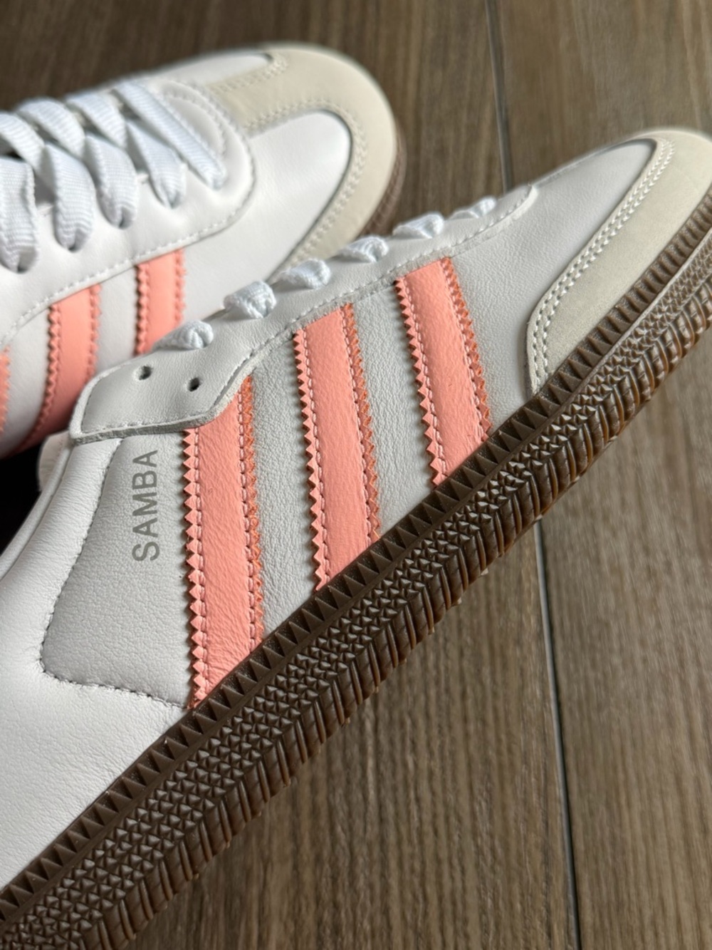 Adidas OG Samba White & Orange & Coral Sneaker Women’s 7.5 - Picture 3 of 10